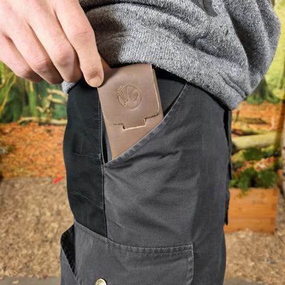 Hood Archery Mini Täschchen Leder Braun