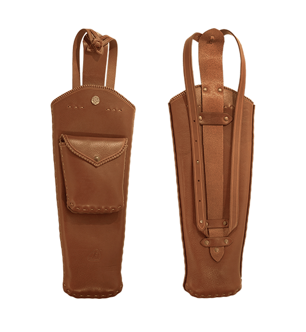 Rikybow Rückenköcher mit Tasche - Cognac